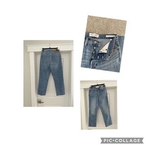 High rise ankle jeans